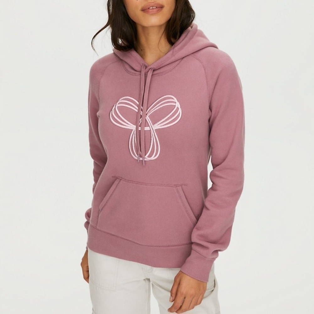 π·Aritzia TNA Baltic Pullover Hoodie in Mauve and Rose Gold logoπ·size: L